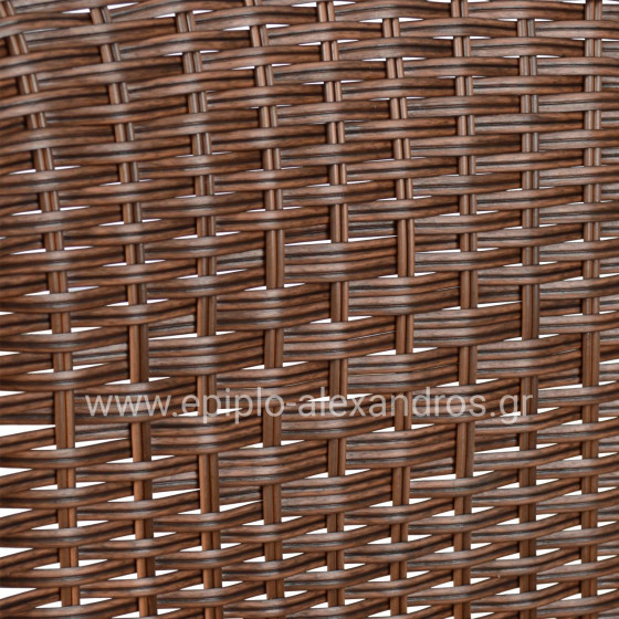 ΠΟΛΥΘΡΟΝΑ ΚΑΡΕΚΛΑ CAMEL HM5015.02 ΚΑΦΕ ΜΕΤΑΛΛΙΚΗ ΜΕ WICKER ΚΑΦΕ 48x48-53x72 cm