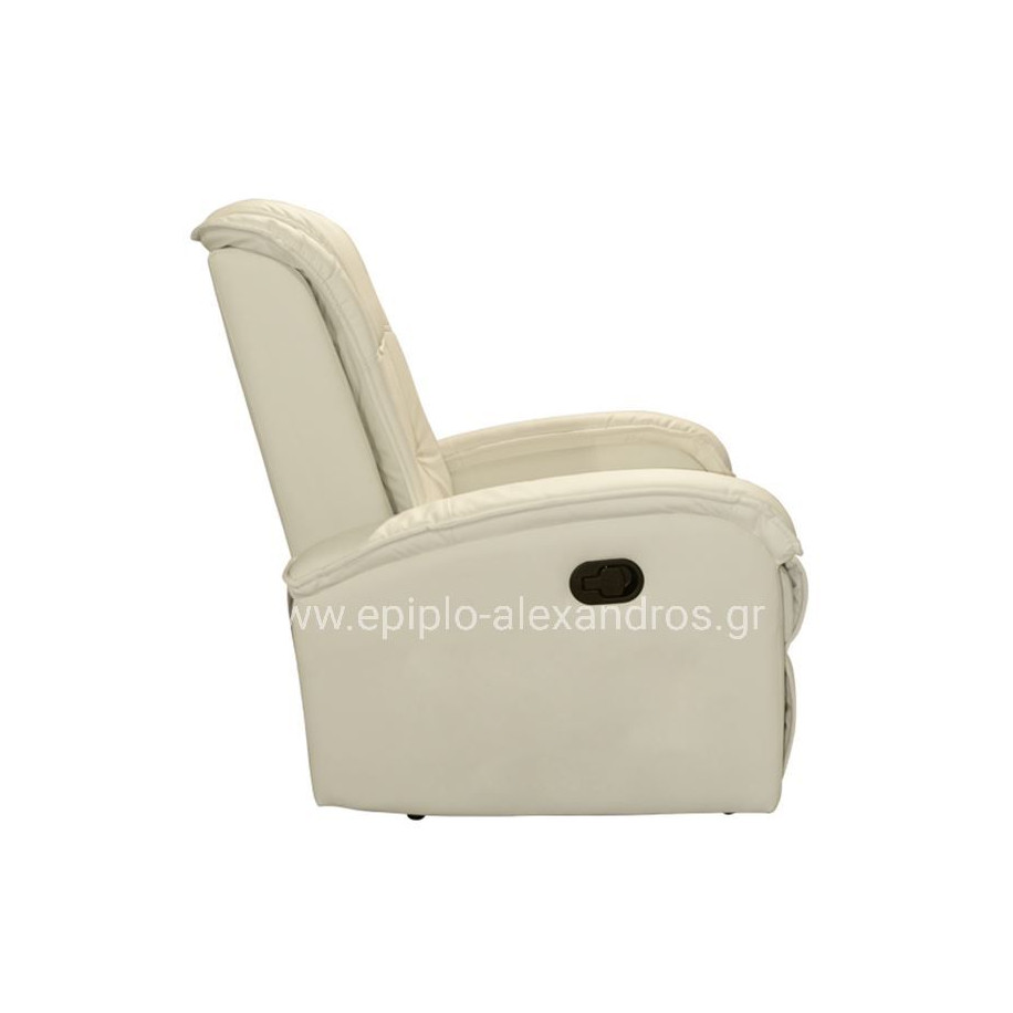 HM0026.02 Armchair, massage mechanism, PU OFF-WHITE 80x96x97 cm