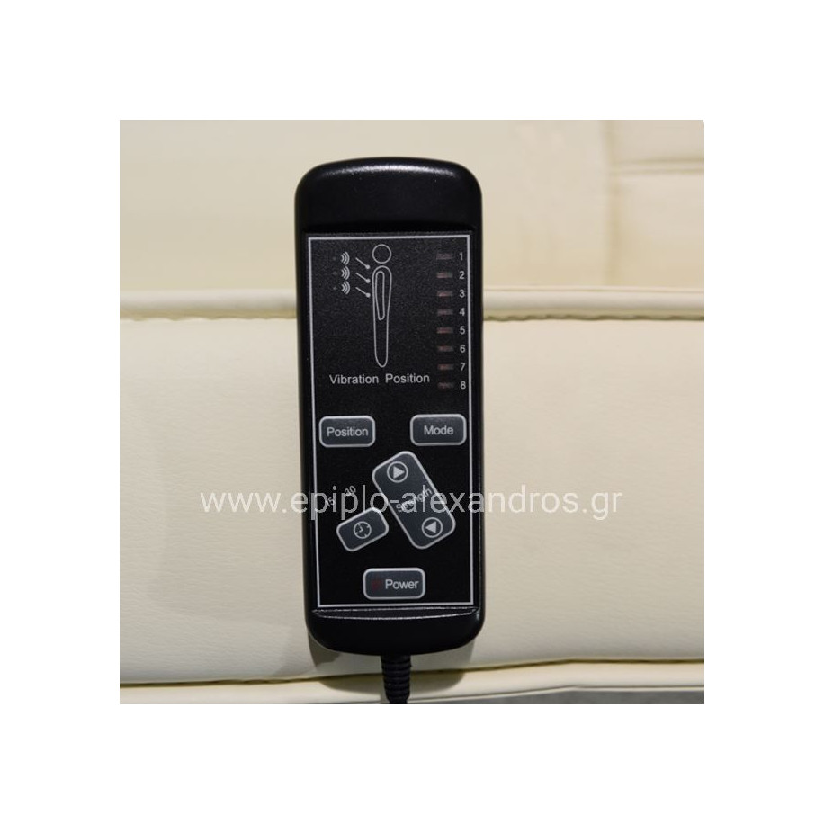 HM0026.02 Armchair, massage mechanism, PU OFF-WHITE 80x96x97 cm