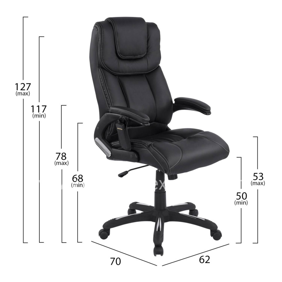 Massage Office chair HM1050.01 black color