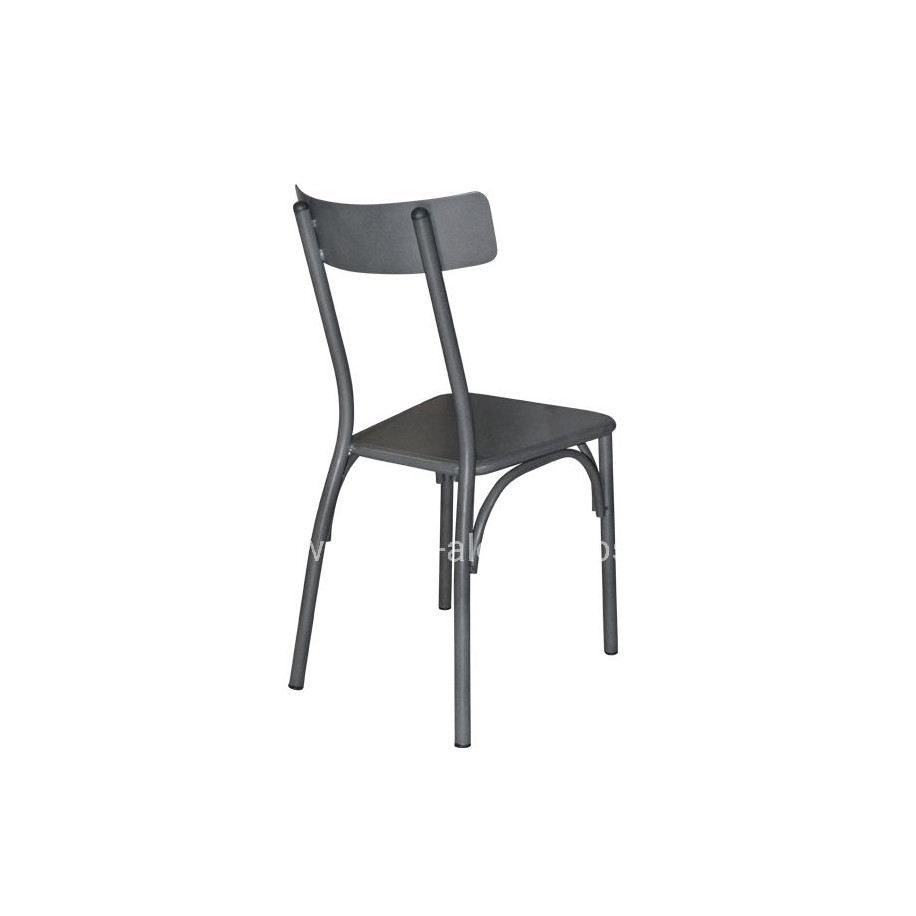 Metallic chair with sheet metal Carbon 499-H/B 38X48X86 cm