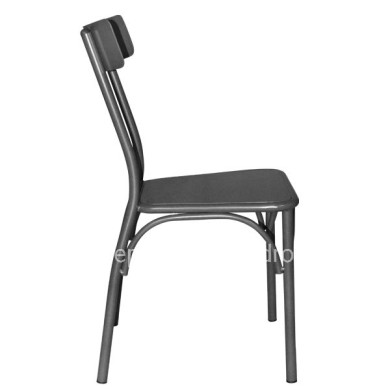 Metallic chair with sheet metal Carbon 499-H/B 38X48X86 cm