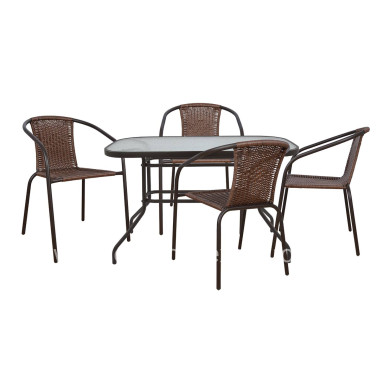 Set Dining Table 5pieces with 4 Chairs & Table HM5189.01