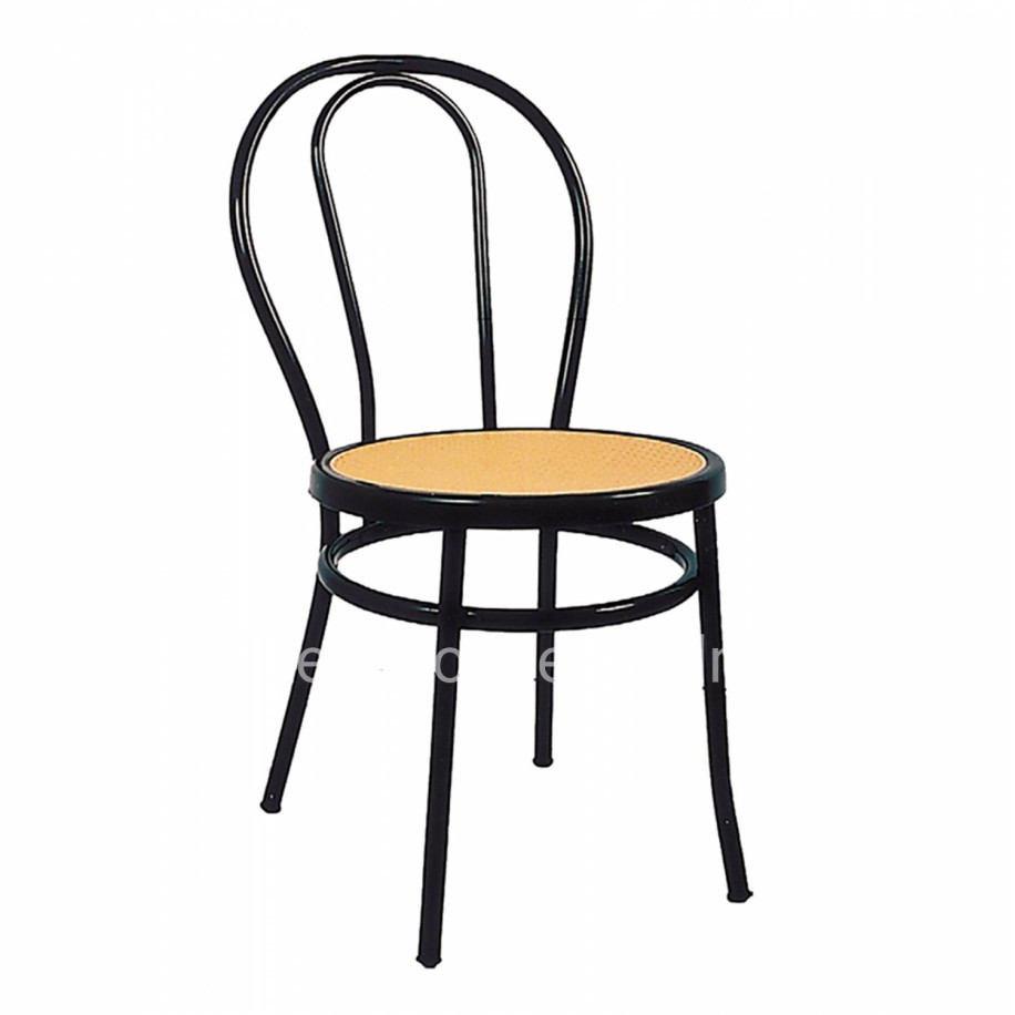 DINING CHAIR VIENNA-TYPE METALLIC BLACK WITH POLYETHYLENE MATT