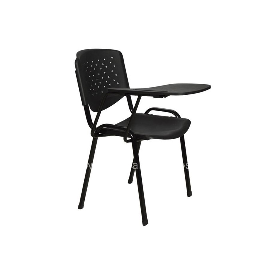 CONFERENCE CHAIR WITH DESK HOMEMARKT PLASTIC ΗΜ1037 POLYCARBONATE AND METAL IN BLACK 52x55x77Hcm