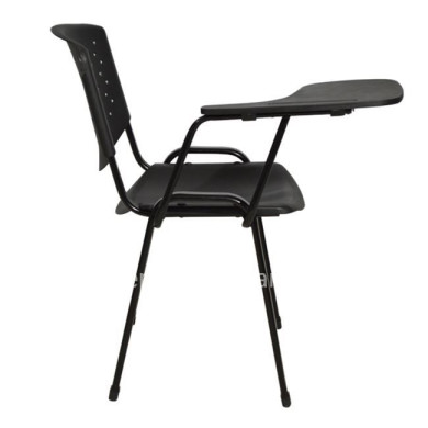 CONFERENCE CHAIR WITH DESK HOMEMARKT PLASTIC ΗΜ1037 POLYCARBONATE AND METAL IN BLACK 52x55x77Hcm