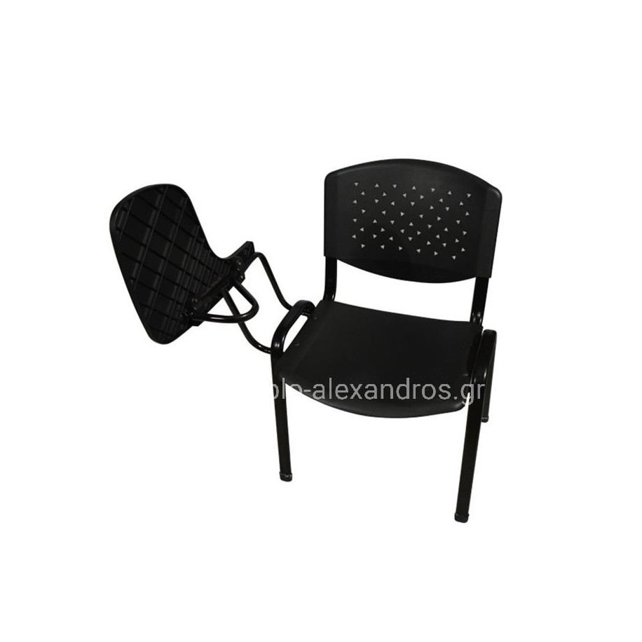 CONFERENCE CHAIR WITH DESK HOMEMARKT PLASTIC ΗΜ1037 POLYCARBONATE AND METAL IN BLACK 52x55x77Hcm