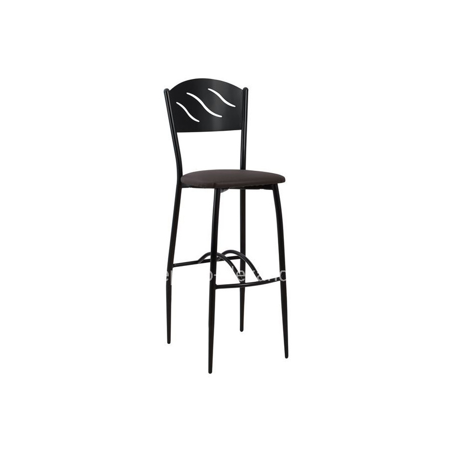 Bar Stool Black Metallic Brown PU 40x44x114 εκ