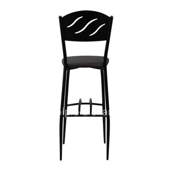 ΣΚΑΜΠΩ ΜΠΑΡ  ΜΑΥΡΟ ΜΕΤΑΛΛΙΚΟ ΚΥΜΑ ΜΕ PU ΚΑΦΕ 40x44x114 εκ