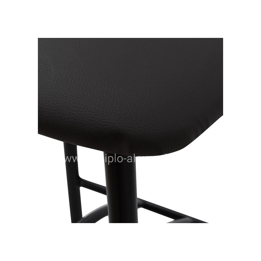 ΣΚΑΜΠΩ ΜΠΑΡ  ΜΑΥΡΟ ΜΕΤΑΛΛΙΚΟ ΚΥΜΑ ΜΕ PU ΚΑΦΕ 40x44x114 εκ