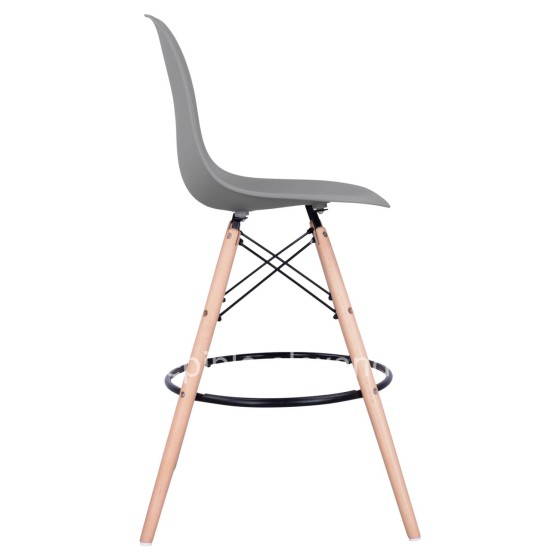Bar Stool Renata HM0173.10 Grey 58x56x107cm