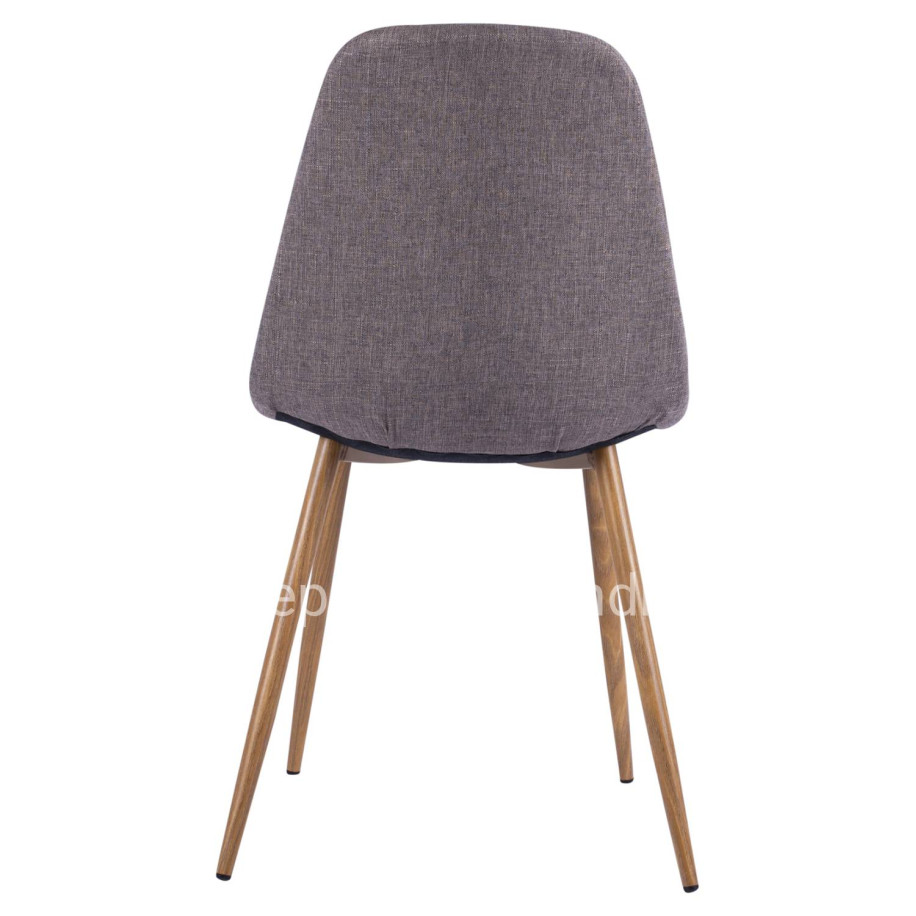 Dining chair Leonardo HM00100.03 with metallic legs and brown fabric 44x55x85Υ cm