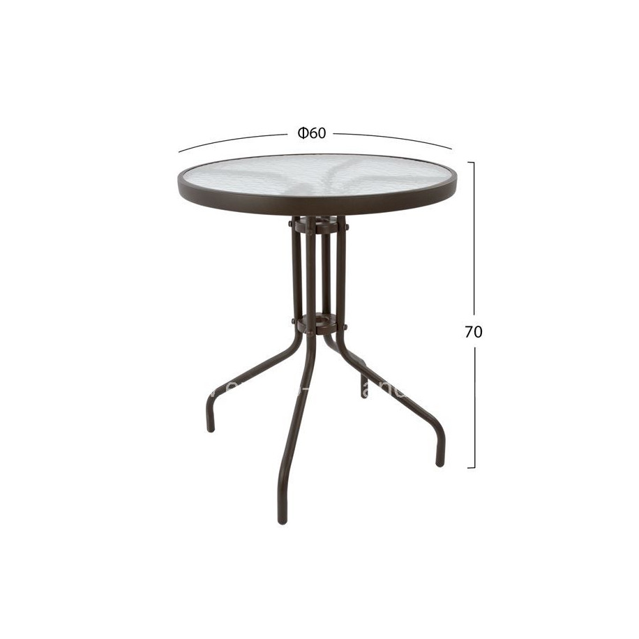 Table Metallic Lima Brown '60x70cm HM5079.02