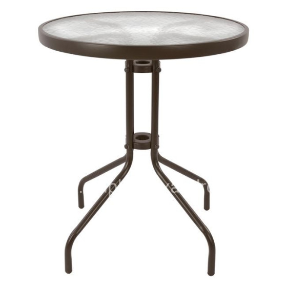 ΤΡΑΠΕΖΙ LIMA Φ60x70Υεκ. ΚΑΦΕ ΜΕΤΑΛΛΙΚΟ ΜΕ ΓΥΑΛΙΝΗ ΕΠΙΦΑΝΕΙΑ HM5079.02