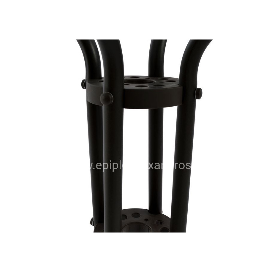 OUTDOOR TABLE SQUARE FIGO HM5036.02 BROWN METAL-GLASS TABLETOP 70Χ70Χ72Hcm