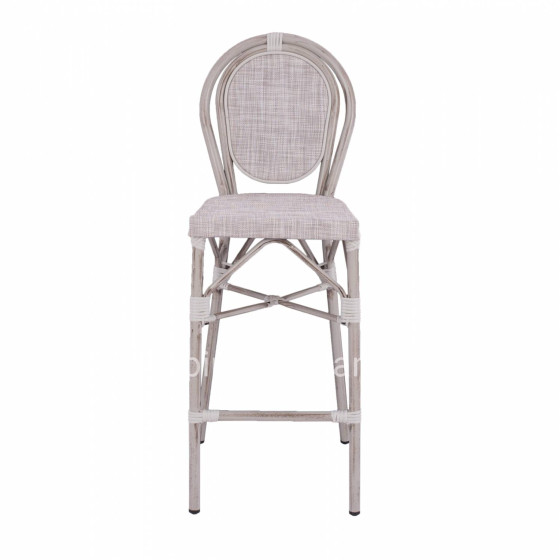 ΣΚΑΜΠΩ ΑΛΟΥΜΙΝΙΟΥ BAMBOO LOOK ΠΑΤΙΝΑ ΛΕΥΚΟ ΜΕ TEXTLINE HM5110 41x52x116 εκ.