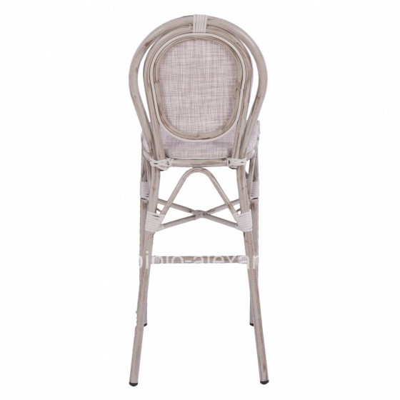 ΣΚΑΜΠΩ ΑΛΟΥΜΙΝΙΟΥ BAMBOO LOOK ΠΑΤΙΝΑ ΛΕΥΚΟ ΜΕ TEXTLINE HM5110 41x52x116 εκ.