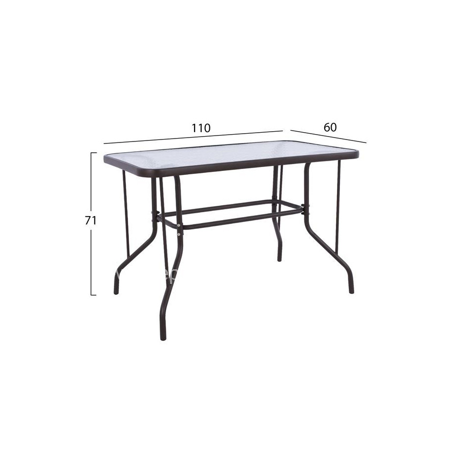 ΣΕΤ ΤΡΑΠΕΖΑΡΙΑΣ ΕΞ.ΧΩΡΟΥ 5ΤΜΧ HM5193.02 ΜΕ 4 ΚΑΡΕΚΛΕΣ & ΤΡΑΠΕΖΙ 110Χ60 ΚΑΦΕ