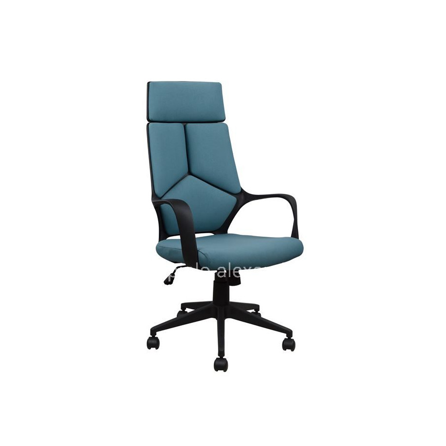 Office chair HM1054.06 Grey-Light blue and Black base 64x61x126 cm