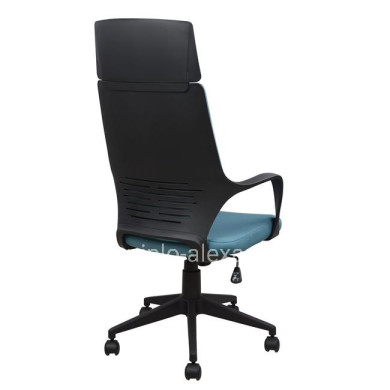 Office chair HM1054.06 Grey-Light blue and Black base 64x61x126 cm