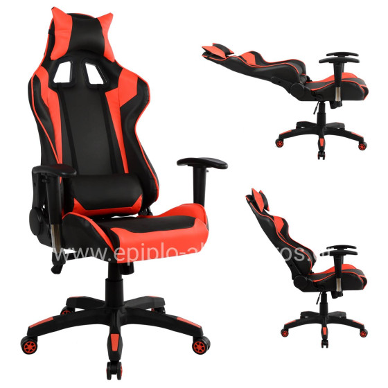 ΠΟΛΥΘΡΟΝΑ GAMING ZAYN HM1056.01 ΜΑΥΡΟ-ΚΟΚΚΙΝΟ PU 67x70x134 εκ.