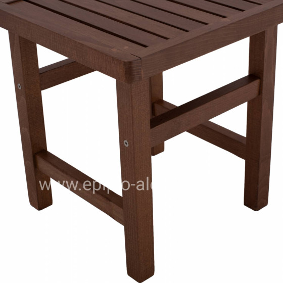 Stool-Table  Walnut Soaking  Koli 40x40 40Χ40X45cm HM289.02