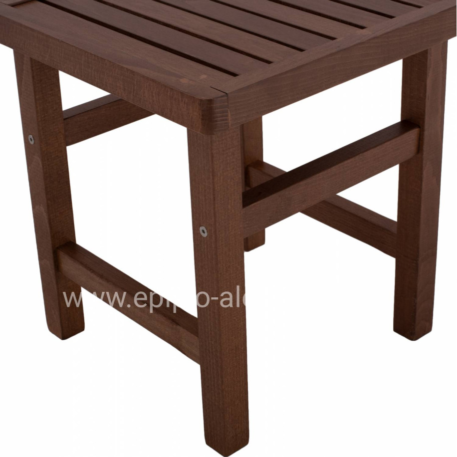 Stool-Table  Walnut Soaking  Koli 40x40 40Χ40X45cm HM289.02