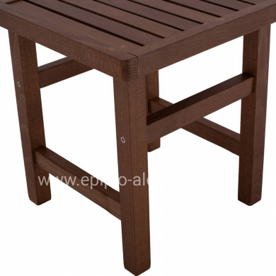Stool-Table  Walnut Soaking  Koli 40x40 40Χ40X45cm HM289.02