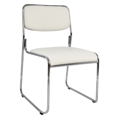 Conference office chair HM1019.02 White color 48,5x51,5x77 cm