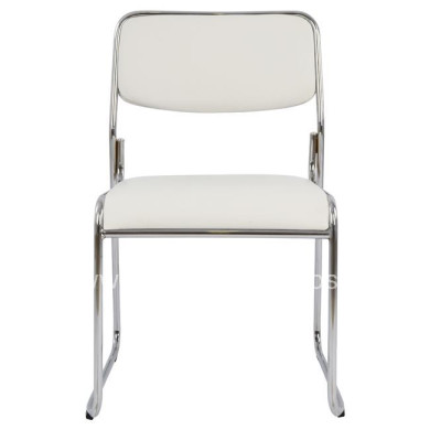 Conference office chair HM1019.02 White color 48,5x51,5x77 cm