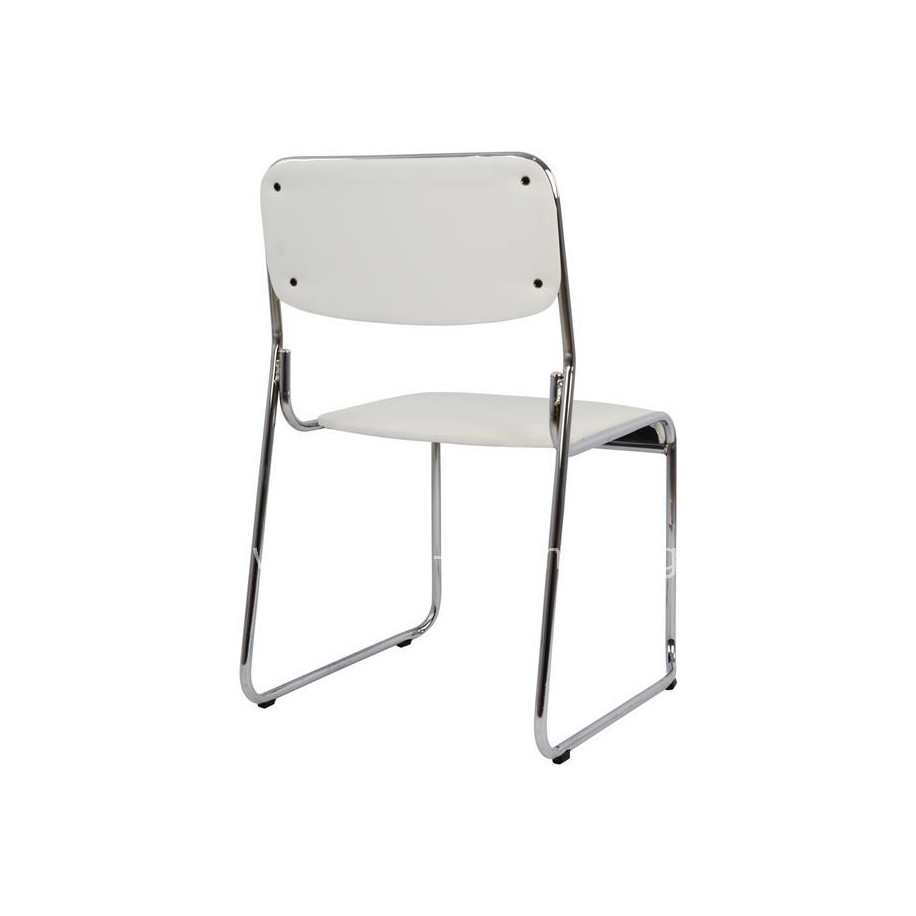 Conference office chair HM1019.02 White color 48,5x51,5x77 cm