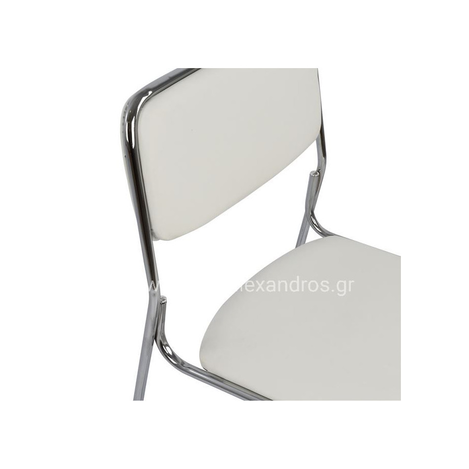 Conference office chair HM1019.02 White color 48,5x51,5x77 cm