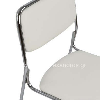 Conference office chair HM1019.02 White color 48,5x51,5x77 cm