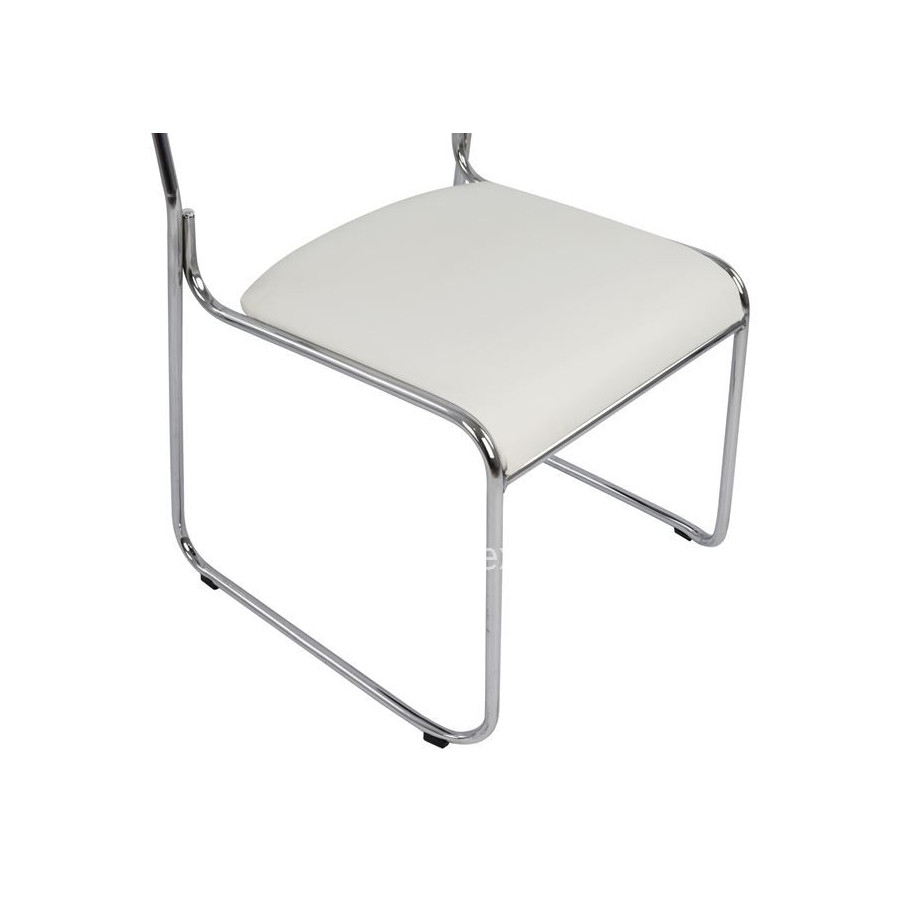 Conference office chair HM1019.02 White color 48,5x51,5x77 cm