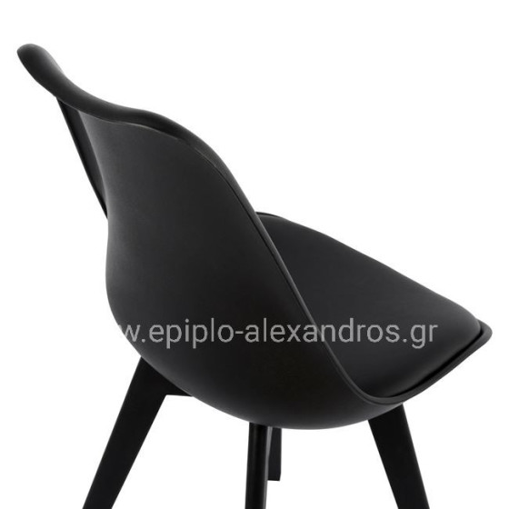 Chair Vegas HM0033.32 POLYPROPYLENE-PU-BLACK 47,5x55x82 cm