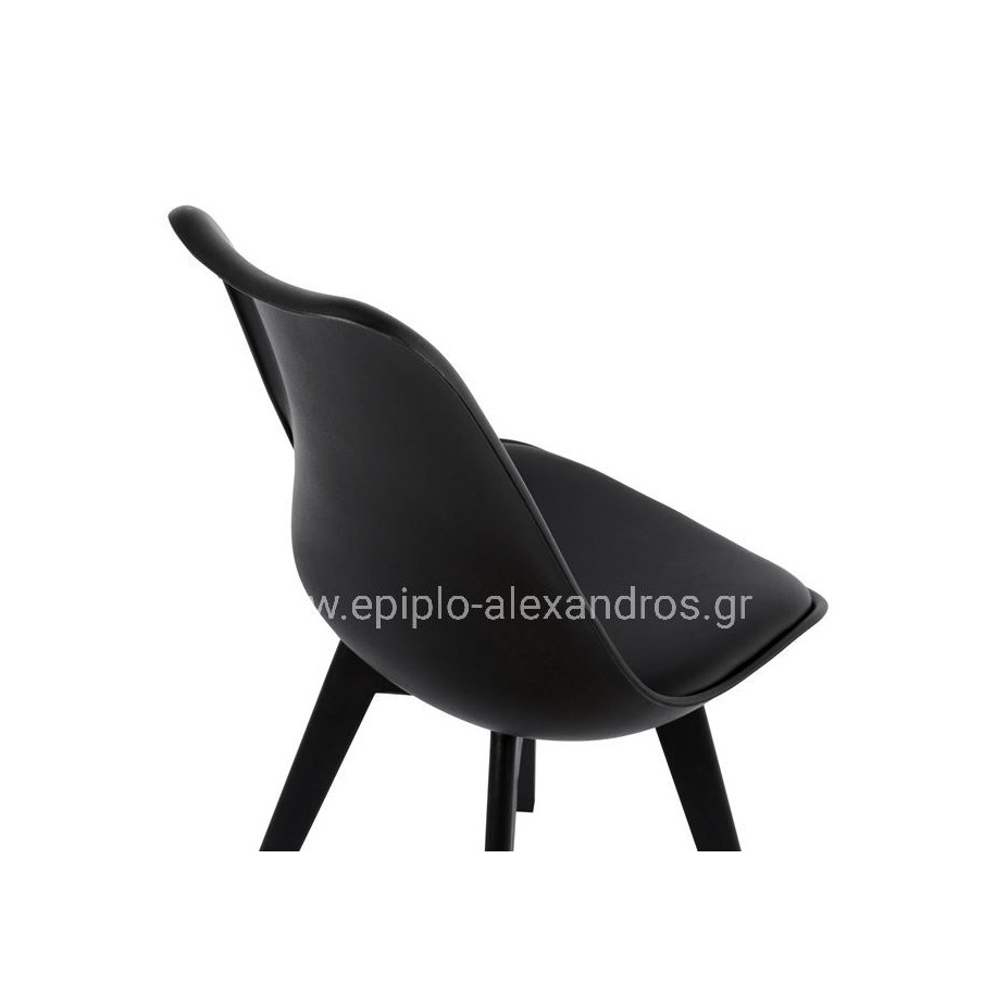 Chair Vegas HM0033.32 POLYPROPYLENE-PU-BLACK 47,5x55x82 cm