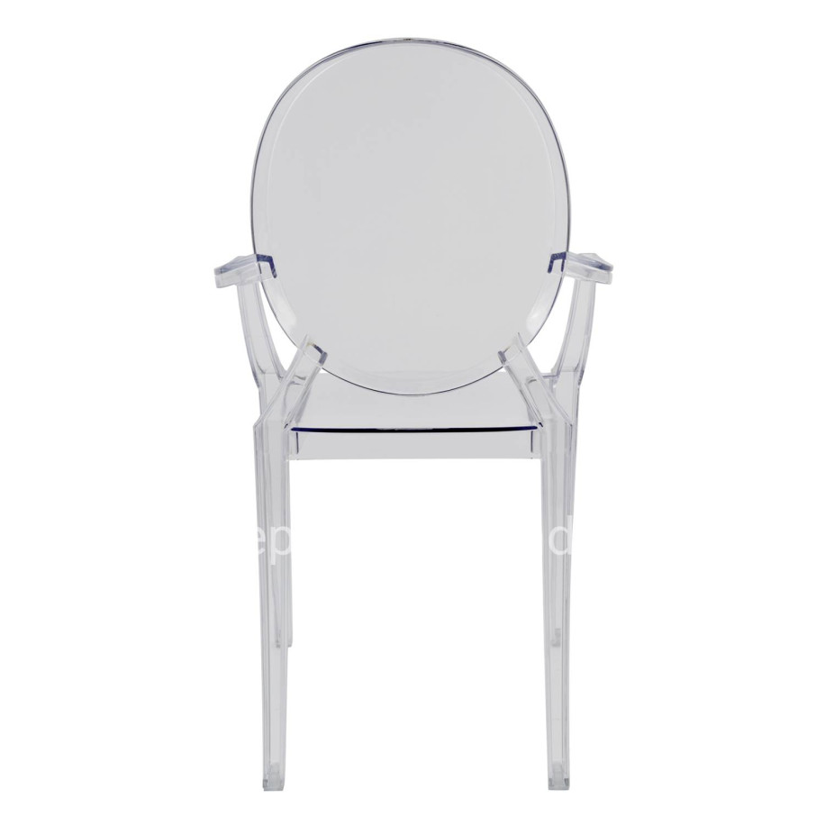 Chair acrylic clear with arms Aramis HM0169 52,2x56,5x92cm