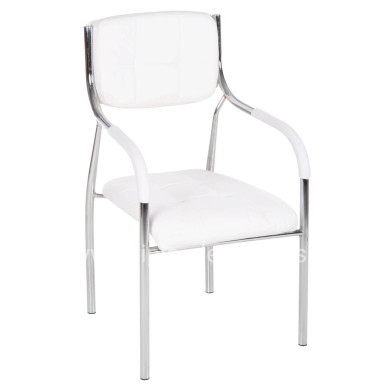 ΚΑΡΕΚΛΑ ΓΡΑΦΕΙΟΥ ΕΠΙΣΚΕΠΤΟΥ OBERON HM1018.02 ΑΣΠΡΟ PU 51x52x88Yεκ.