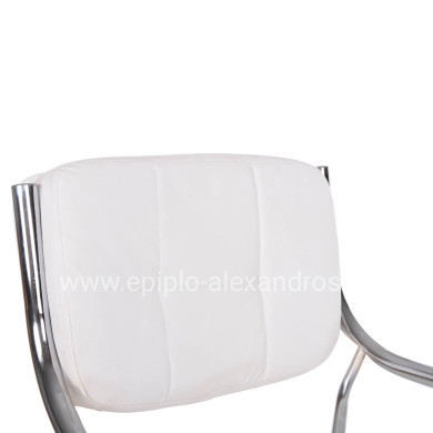 ΚΑΡΕΚΛΑ ΓΡΑΦΕΙΟΥ ΕΠΙΣΚΕΠΤΟΥ OBERON HM1018.02 ΑΣΠΡΟ PU 51x52x88Yεκ.