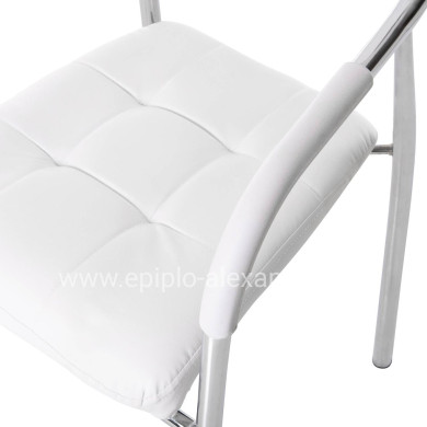 ΚΑΡΕΚΛΑ ΓΡΑΦΕΙΟΥ ΕΠΙΣΚΕΠΤΟΥ OBERON HM1018.02 ΑΣΠΡΟ PU 51x52x88Yεκ.