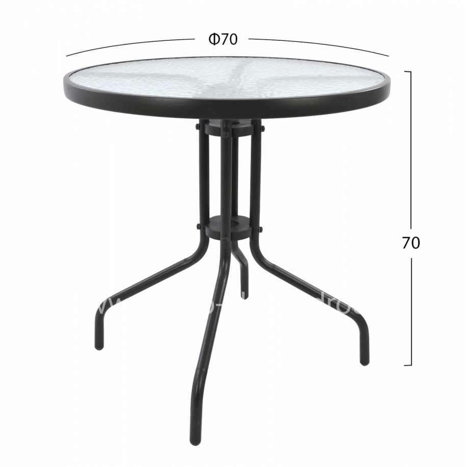 Table Metallic Grey '70x70 HM5146.01