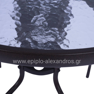 ΤΡΑΠΕΖΙ LIMA Φ70Χ70Υεκ. ΜΕΤΑΛΛΙΚΟ ΚΑΦΕ ΜΕ ΓΥΑΛΙΝΗ ΕΠΙΦΑΝΕΙΑ HM5146.02