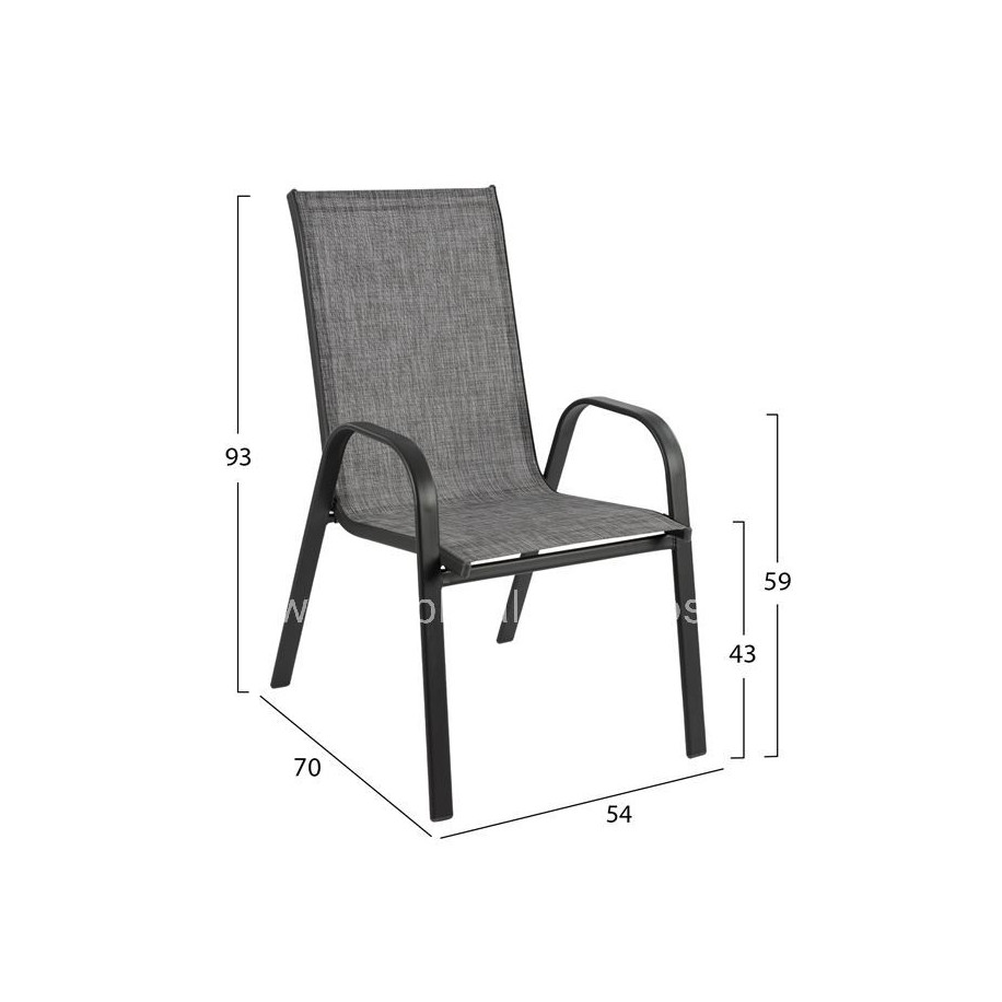 ΣΕΤ ΤΡΑΠΕΖΑΡΙΑΣ ΜΕΤΑΛΛΙΚΗ 3ΤΜΧ ΜΕ 2 ΚΑΡΕΚΛΕΣ & 1 ΤΡΑΠΕΖΙ 70Χ70 HM5185.01