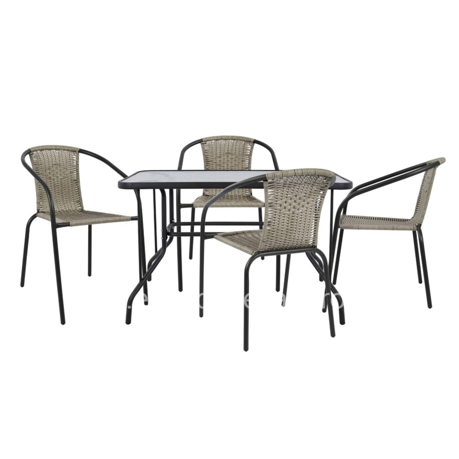 Set Dining Table 5 pieces with chairs & Table HM5189.02