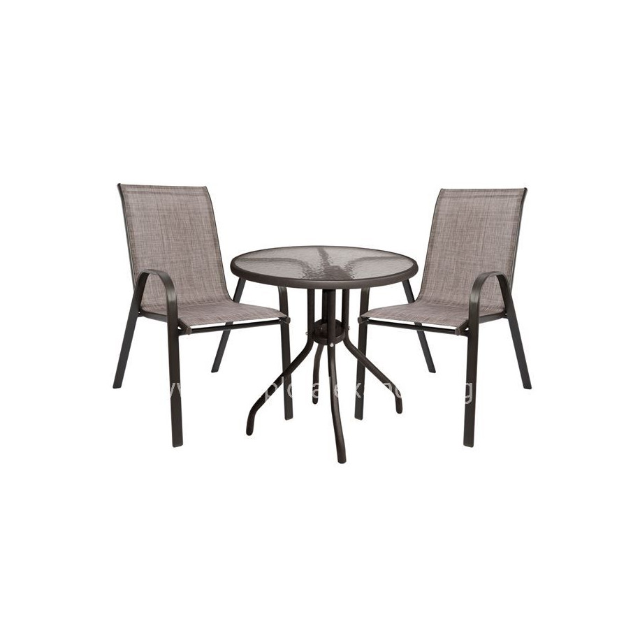 Set dining table 3 pieces with table & chairs Leon Brown HM5184.02