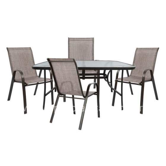 Set Dining Table 5 pieces with metallic frame Table & Chairs HM5201