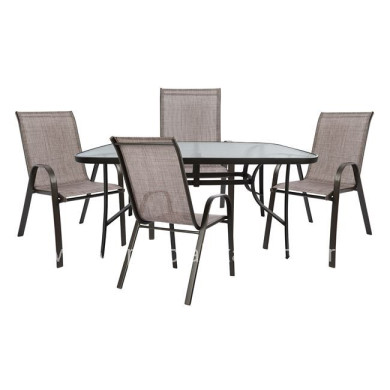 Set Dining Table 5 pieces with metallic frame Table & Chairs HM5201
