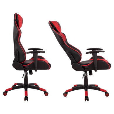 Office Gaming chair HM1072.01 Black-Red color 64,5x70x(123-130) cm