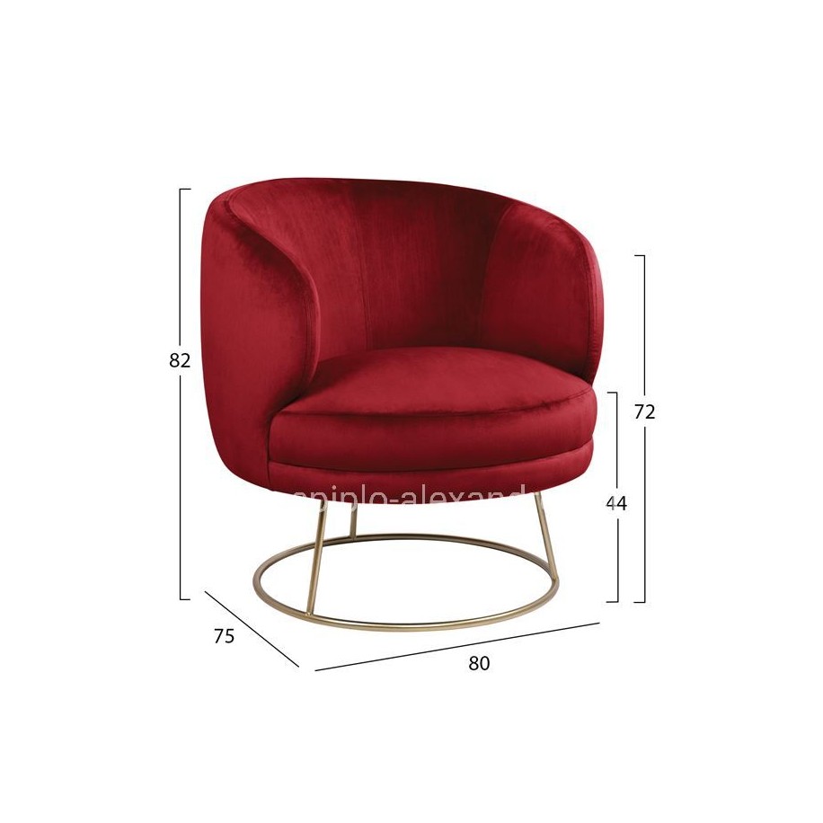 ΠΟΛΥΘΡΟΝΑ ARIEN HM8403.06 ΑΠΟ ΒΕΛΟΥΔΟ ΚΟΚΚΙΝΟ ΜΕ ΧΡΥΣΗ ΒΑΣΗ 80X75X82Υ εκ.