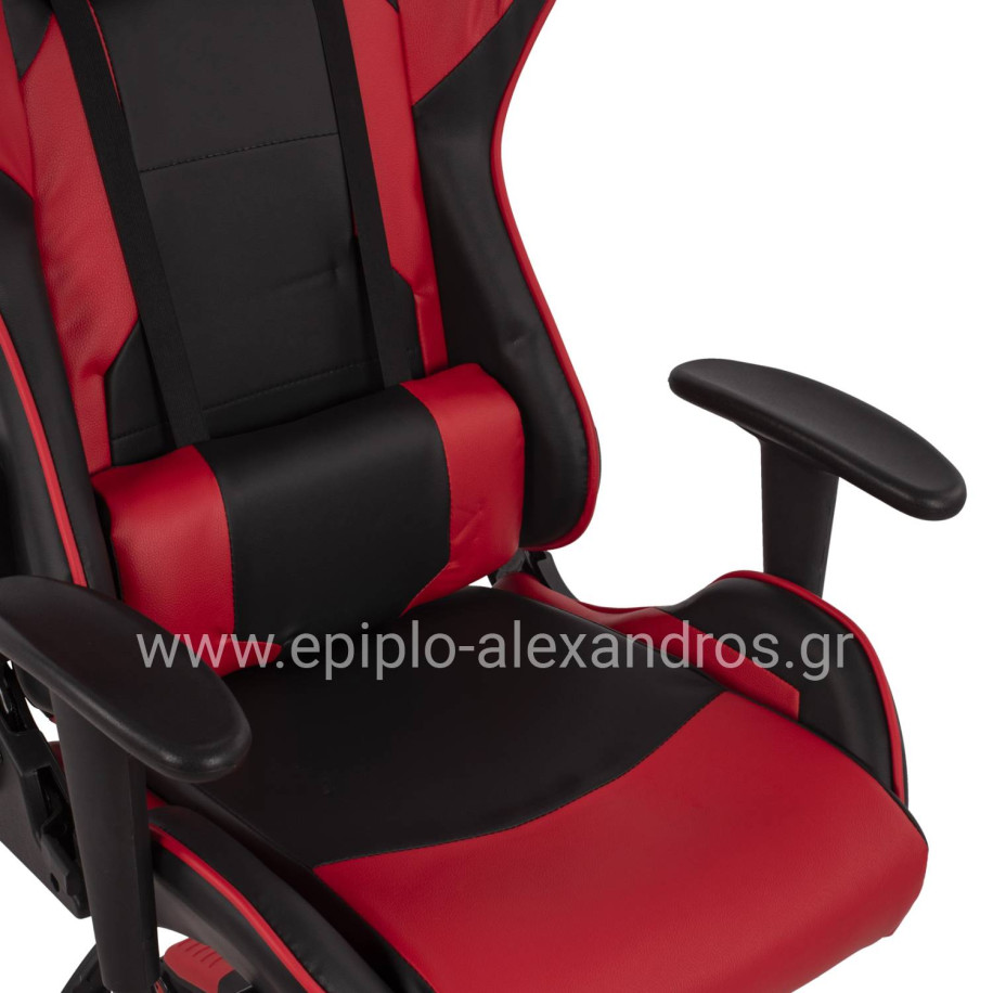 Office Gaming chair HM1072.01 Black-Red color 64,5x70x(123-130) cm